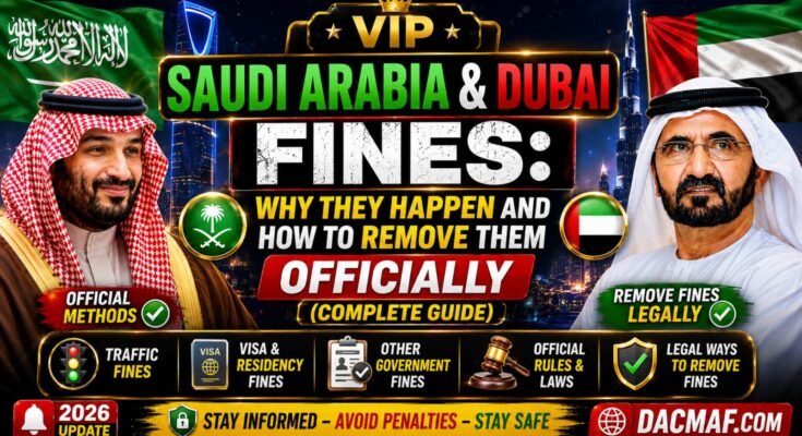 Saudi Arabia & Dubai Fines: Why They Happen and How to Remove Them Officially (Complete Guide) - Dacmaf
